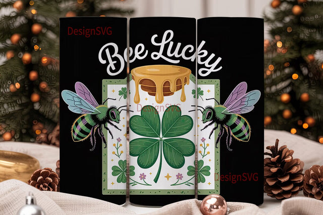 Bee Lucky 20oz Tumbler Wrap Sublimation DesignSVG 