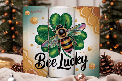 Bee Lucky 20oz Tumbler Wrap Sublimation DesignSVG 