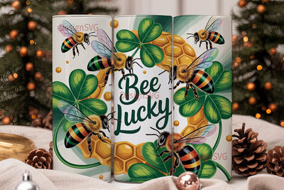 Bee Lucky 20oz Tumbler Wrap Sublimation DesignSVG 
