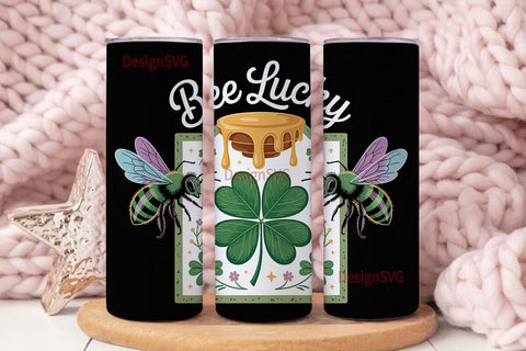 Bee Lucky 20oz Tumbler Wrap Sublimation DesignSVG 