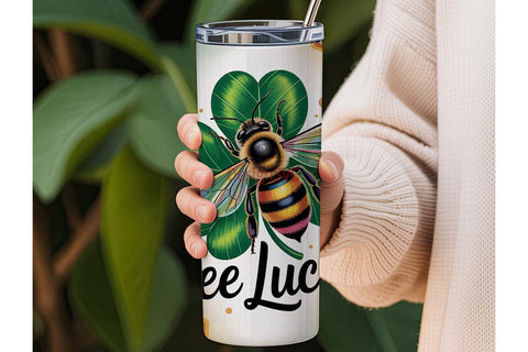 Bee Lucky 20oz Tumbler Wrap Sublimation DesignSVG 