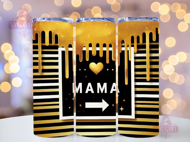 Bee Mama 20oz Tumbler Wrap Sublimation Design, Straight Tapered Tumbler Wrap, Mother's Day Tumbler Png, Instant Digital Download Sublimation SvggirlplusArt 