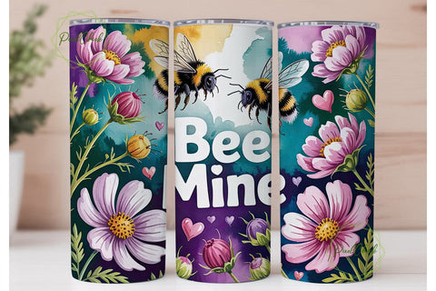Bee Mine 20oz Tumbler Wrap Sublimation PixelChick 