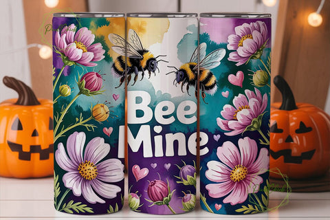 Bee Mine 20oz Tumbler Wrap Sublimation PixelChick 