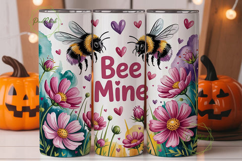 Bee Mine 20oz Tumbler Wrap Sublimation PixelChick 