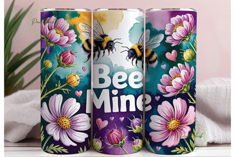 Bee Mine 20oz Tumbler Wrap Sublimation PixelChick 