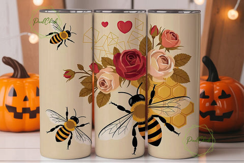 Bee Mine 20oz Tumbler Wrap Sublimation PixelChick 