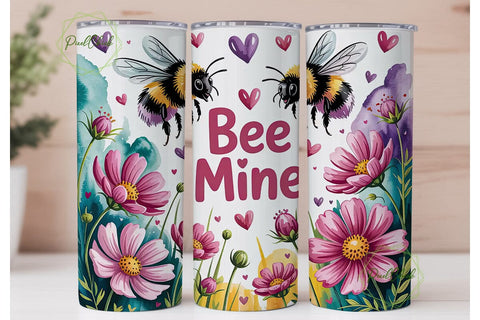 Bee Mine 20oz Tumbler Wrap Sublimation PixelChick 