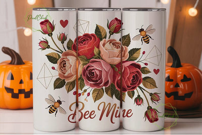 Bee Mine 20oz Tumbler Wrap Sublimation PixelChick 