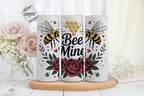 Bee Mine 20oz Tumbler Wrap Sublimation sassyprint 