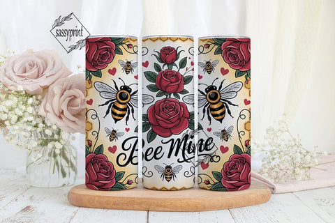 Bee Mine 20oz Tumbler Wrap Sublimation sassyprint 