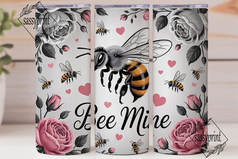 Bee Mine 20oz Tumbler Wrap Sublimation sassyprint 