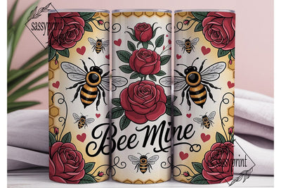Bee Mine 20oz Tumbler Wrap Sublimation sassyprint 