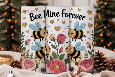 Bee Mine Forever 20oz Tumbler Wrap Sublimation DesignSVG 