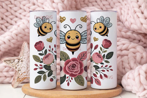 Bee Mine Forever 20oz Tumbler Wrap Sublimation DesignSVG 