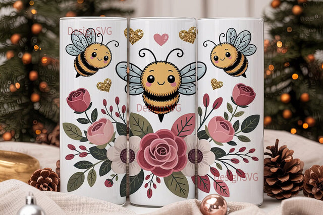 Bee Mine Forever 20oz Tumbler Wrap Sublimation DesignSVG 