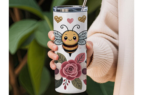 Bee Mine Forever 20oz Tumbler Wrap Sublimation DesignSVG 