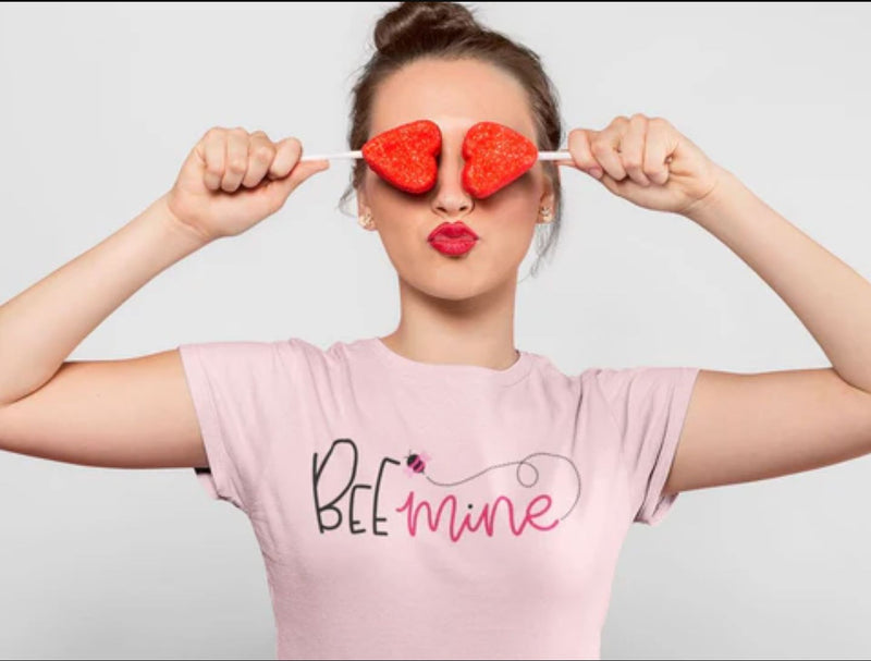 Bee Mine SVG - Valentine's Day Bee Cut File SVG Silhouette School Blog Design Shop 