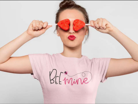 Bee Mine SVG - Valentine's Day Bee Cut File SVG Silhouette School Blog Design Shop 