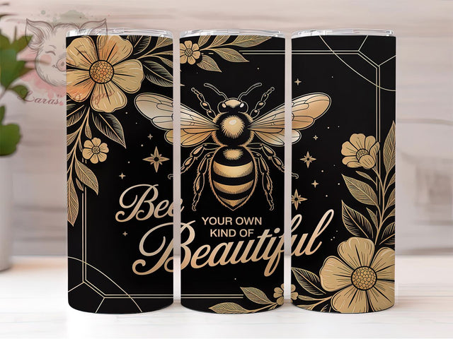 Bee Motivational Inspirational Quote Tumbler Wrap, Sublimation Design, Bee Quote Wrap, Motivational Tumbler, 20Oz Tumbler, Inspirational Quote Wrap, Digital Download Sublimation Lara' s Designs 