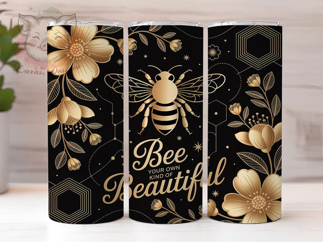 Bee Motivational Inspirational Quote Tumbler Wrap, Sublimation Design, Bee Quote Wrap, Motivational Tumbler, 20Oz Tumbler, Inspirational Quote Wrap, Digital Download Sublimation Lara' s Designs 