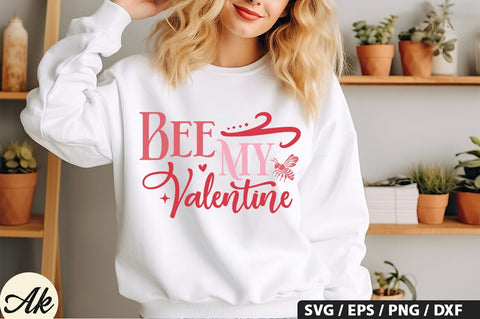 Bee my valentine SVG Design SVG akazaddesign 