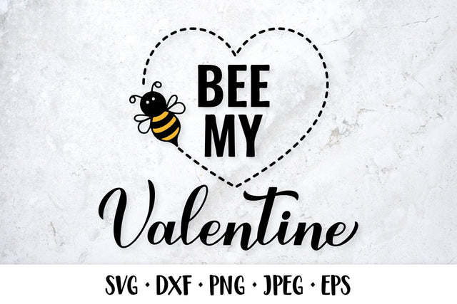Bee My Valentine SVG. Funny Valentines quote. Shirt design SVG LaBelezoka 