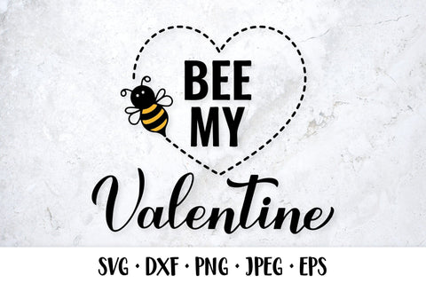 Bee My Valentine SVG. Funny Valentines quote. Shirt design SVG LaBelezoka 