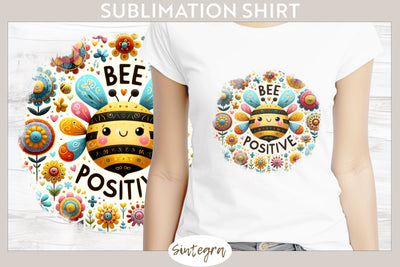 Bee Positive v2 T-shirt Sublimation Sublimation Sintegra 