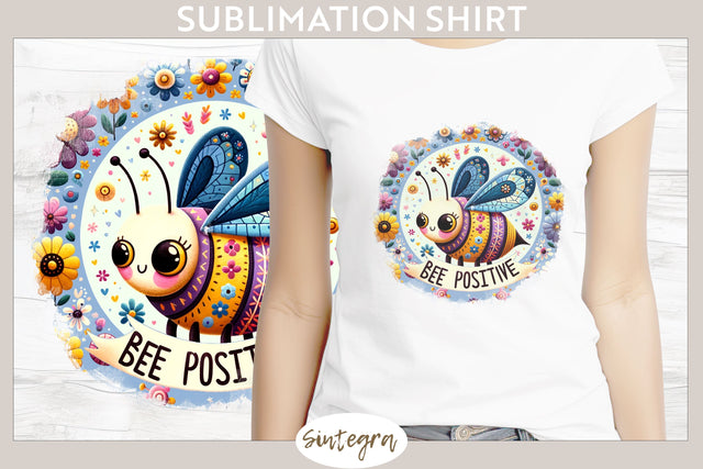 Bee Positive v3 T-shirt Sublimation Sublimation Sintegra 