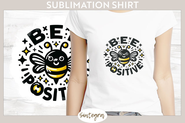 Bee Positive v8 T-shirt Sublimation Sublimation Sintegra 