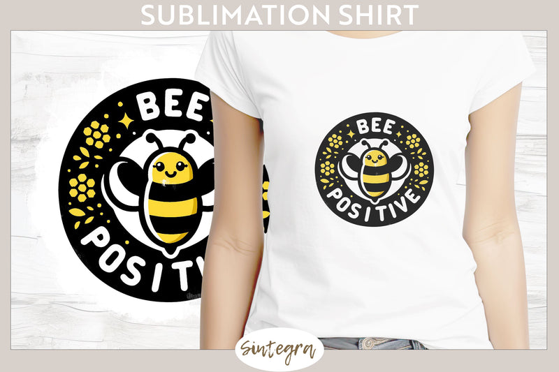Bee Positive v9 T-shirt Sublimation Sublimation Sintegra 