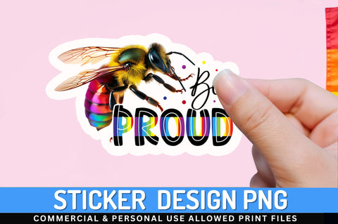 Bee proud Sticker Design Sublimation Regulrcrative 
