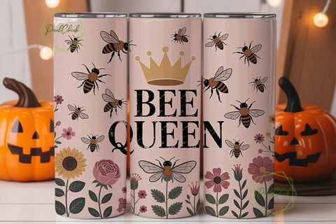 Bee Queen 20oz Tumbler Wrap Sublimation PixelChick 