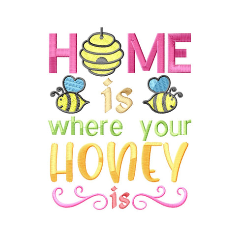 Bee Quotes Embroidery Designs Bundle - 6 Designs, Bee Embroidery Patterns, Welcome To Our Hive Embroidery, Honey Embroidery Files Embroidery/Applique DESIGNS HappyDesignStudio 