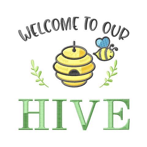 Bee Quotes Embroidery Designs Bundle - 6 Designs, Bee Embroidery Patterns, Welcome To Our Hive Embroidery, Honey Embroidery Files Embroidery/Applique DESIGNS HappyDesignStudio 