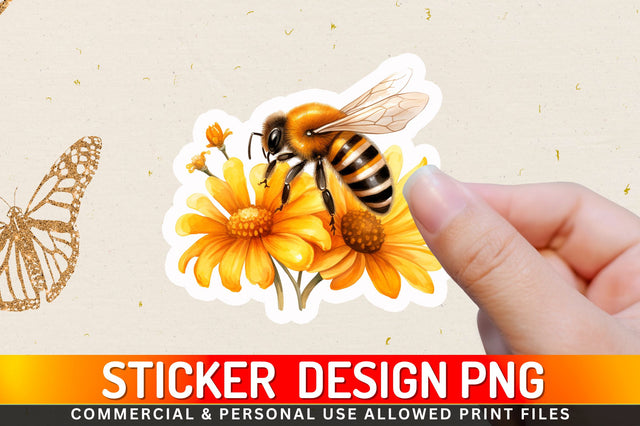Bee Sticker Design Sublimation Regulrcrative 