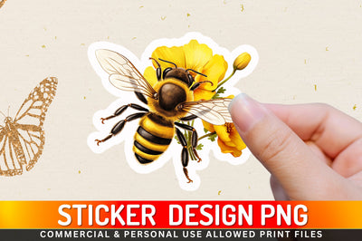Bee Sticker Design Sublimation Regulrcrative 