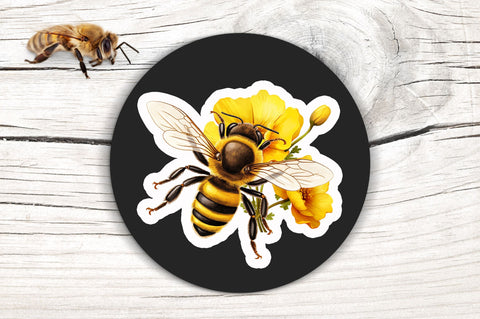 Bee Sticker Design Sublimation Regulrcrative 