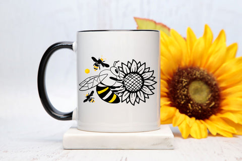 Bee sunflower Svg design SVG Regulrcrative 