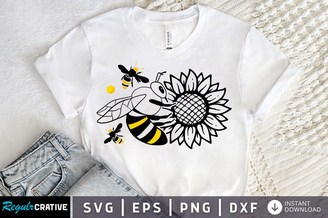 Bee sunflower Svg design SVG Regulrcrative 