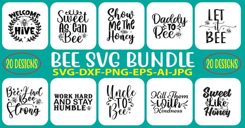Bee SVG Bundle SVG Syaman 