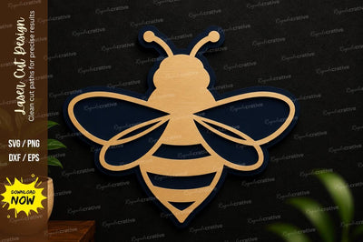 Bee SVG Laser Cut Wall Art Design SVG Regulrcrative 