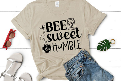 Bee Sweet and Humble I Bee Motivational SVG I Bee Home Decor SVG Happy Printables Club 
