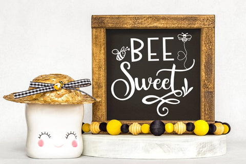 Bee Sweet SVG I Bee Motivational SVG I Bee Tshirt Sign SVG SVG Happy Printables Club 