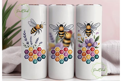 Bee Sweet Tumbler Wrap PNG Sublimation PixelChick 