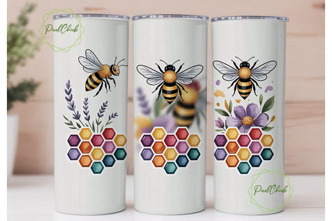 Bee Sweet Tumbler Wrap PNG Sublimation PixelChick 