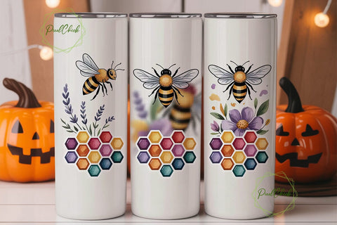 Bee Sweet Tumbler Wrap PNG Sublimation PixelChick 