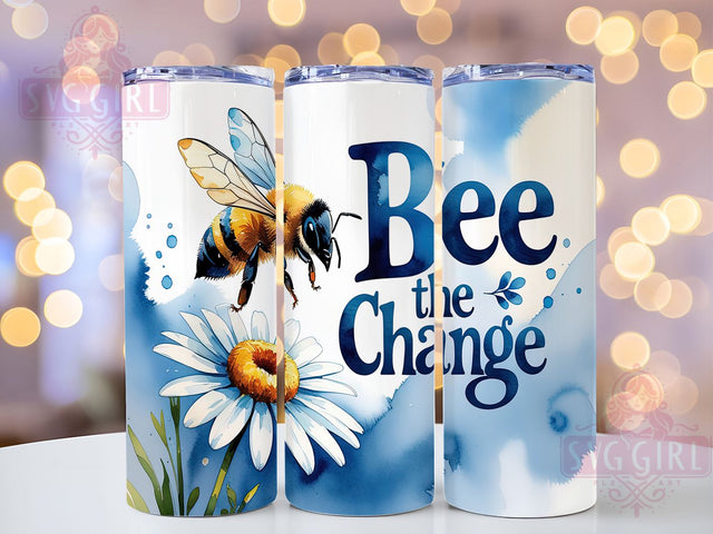 Bee the Change Honeycomb Tumbler, Honeycomb Wrap, 20oz Sublimation Wrap, Save the Bees Cup, Inspirational Bee Design, Nature Lover Tumbler, Boho Bee Art Sublimation SvggirlplusArt 
