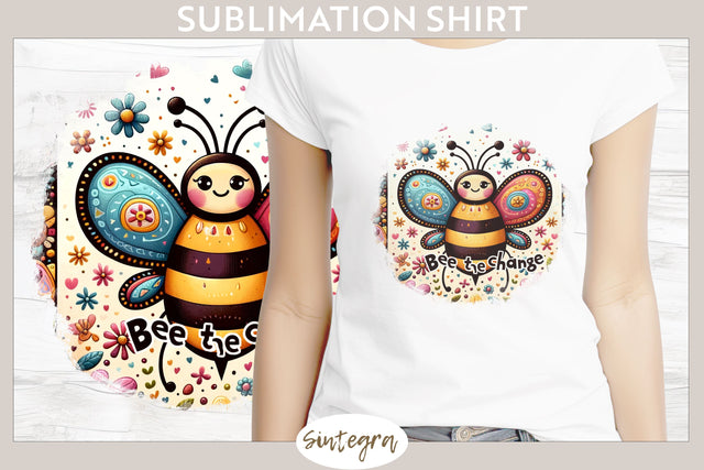 Bee The Change v2 T-shirt Sublimation Sublimation Sintegra 